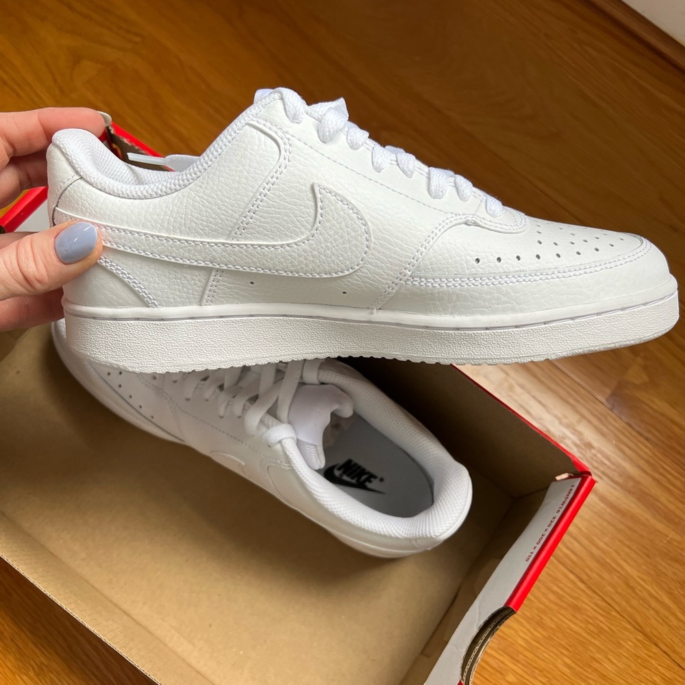 Brand new Nike all white Women’s court vision low sneakers - size 9